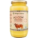 Village Company A2 Cow Desi Ghee 1000ML | Gir Ghee Vedic Bilona Method | Organic Pure Natural | Two Way Curd Churned - Best Farm Fresh Grass Fed Cattle Milk | India Lab Certified | Glass Jar One Litre