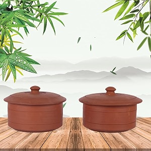 village decor handmade earthen clay natural yogurt makerclay curd pot with lid