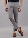 VILLAIN Slim Fit Men Grey Trousers