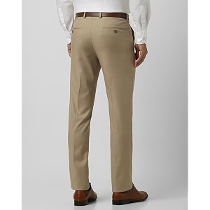VILLAIN Solid Mid-Rise Stretchable Mens Formal Trousers