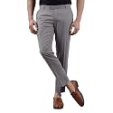 VILLAIN Solid Mid-Rise Stretchable Men39s Formal Trousers