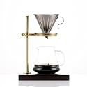 VILLCASE Stainless Steel Coffee Dripper Coffee Filter Cup with Separate Stand for 1-4 Cups for Home Brewing and Office Use