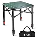 VILLEY Folding Camping Square Table, Portable Aluminum Table, Large