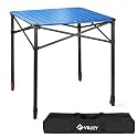 VILLEY Folding Camping Square Table, Portable Aluminum Table, Large