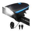 Villy 2-in-1 Rechargeable -Cycle Light and Horn LED Front Rear Light Combo