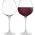 VILON Italian Premium Balloon Red White Or Brandy Premium Crytal Clear Wine Glasses | 650 ML Ideal for Champagne, Cocktail Party Whisky Glass | Transparent | Set of 4