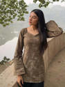 VILONI Party Printed Geometric Print Ethnic Motifs