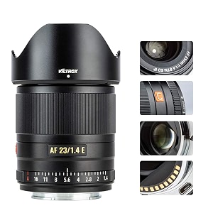 viltrox 23mm f14 autofocus wide-angle lens for sony e-mount aps-c cameras large aperture prime lens compatible with sony a6600 a6500 a6400 a6300 a6100 a6000 series