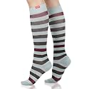 VIM &amp; VIGR 15-20 mmHg Merino Wool Compression Socks Ice Blue/Brown M/L