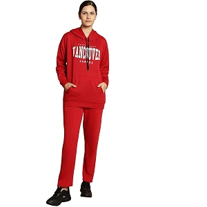 mack jonney printed hooded cotton fleece tracksuit co-ord set for women-mack32688