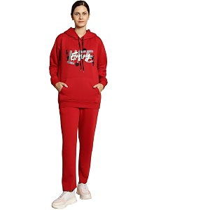 mack jonney printed hooded cotton fleece tracksuit co-ord set for women-mack32688