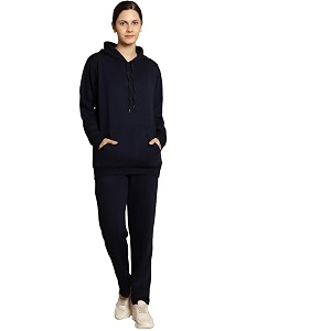 Mack Jonney Solid Hooded Cotton Fleece tracksuit