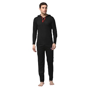 mack jonney - cotton blend night suit pajama set for men with hodded full sleeve t-shirt and track pant-vj-mns-ttp-group17