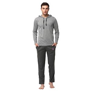 mack jonney - cotton blend night suit pajama set for men with hodded full sleeve t-shirt and track pant-vj-mns-ttp-group17