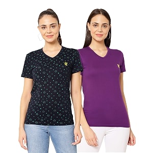 Mack Jonney Cotton Blend V Neck Half