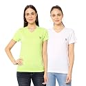 Mack Jonney Women Cotton Blend V Neck