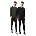 Mack Jonney Dryfit Lycra Solid Tracksuit Co-ord Set for Men (Pack of 2)-DRY_T_FS_L.GRY_OLV_D10_L.GRY_OLV_04-P