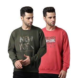 Mack Jonney Fleece Round Neck Printed Sweatshirt