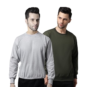 Mack Jonney Fleece Round Neck Solid Sweatshirt
