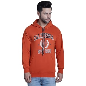 Mack Jonney Printed Hooded Cotton Fleece Hoodie
