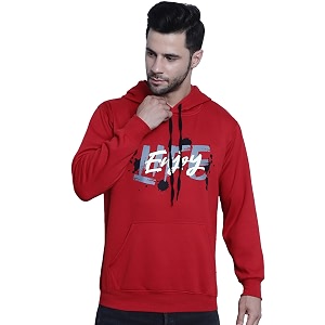 Mack Jonney Printed Hooded Cotton Fleece Hoodie