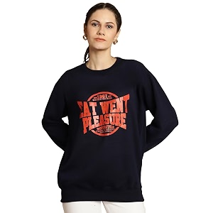 Mack Jonney Printed Round Neck Cotton Fleece