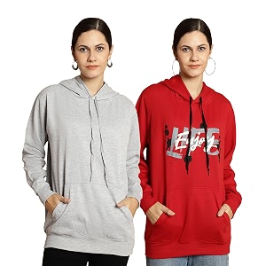 Mack Jonney Printed Hooded Cotton Fleece Sweatshirt