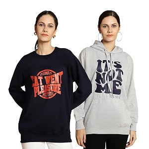 Mack Jonney Printed Round Neck Cotton Fleece