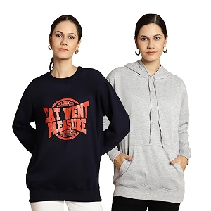 Mack Jonney Printed Round Neck Cotton Fleece