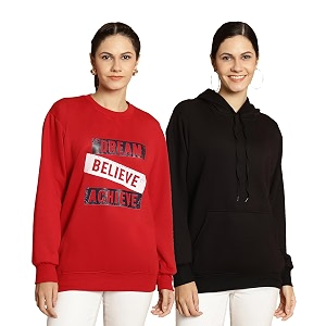 Mack Jonney Printed Round Neck Cotton Fleece