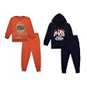 Mack Jonney Printed Round Neck Cotton Fleece Tracksuit Co-Ord Set for Kids (Pack of 2)-MACK44942