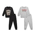 Mack Jonney Printed Round Neck Cotton Fleece Tracksuit Co-Ord Set for Kids (Pack of 2)-MACK45084