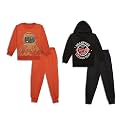 Mack Jonney Printed Round Neck Cotton Fleece Tracksuit Co-Ord Set for Kids (Pack of 2)-MACK44942