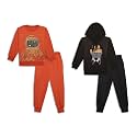 Mack Jonney Printed Round Neck Cotton Fleece Tracksuit Co-Ord Set for Kids (Pack of 2)-MACK44942