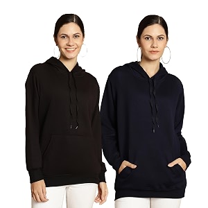 Mack Jonney Solid Hooded Cotton Fleece Sweatshirt