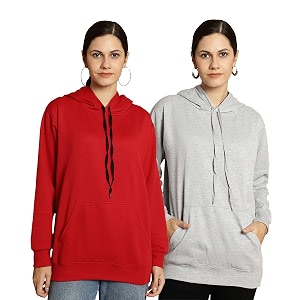 Mack Jonney Solid Hooded Cotton Fleece Sweatshirt