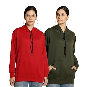 Mack Jonney Solid Hooded Cotton Fleece Sweatshirt