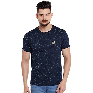 Mack Jonney Printed Round Neck Cotton Tshirt