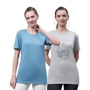 Mack Jonney Womens Round Neck Cotton Printed