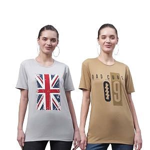 Mack JONNEY Regular Fit Multicolor Women TshirtsPack