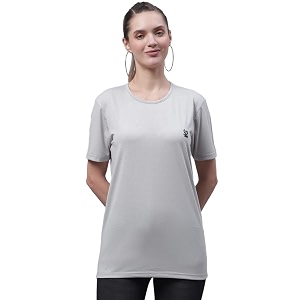 Mack Jonney Women Round Neck Cotton Solid
