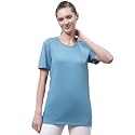 Mack Jonney Women Round Neck Cotton Solid