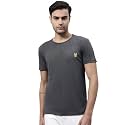 Mack Jonney Men Round Neck Cotton Solid