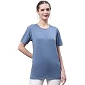 Mack Jonney Women Round Neck Cotton Solid