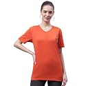 Mack Jonney Women V Neck Cotton Solid