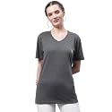 Mack Jonney Women V Neck Cotton Solid