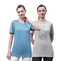 Mack Jonney Women39s Round Neck Cotton Printed