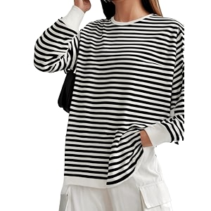 vimal jonney women striped t-shirt  t-shirt for women  full sleeve t shirt  t-shirt-vimal640527