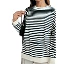 VIMAL JONNEY Women Striped T-Shirt || T-Shirt for Women || Full Sleeve T Shirt || T-Shirt-VIMAL640527