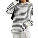 VIMAL JONNEY Women Striped T-Shirt || T-Shirt for Women || Full Sleeve T Shirt || T-Shirt-VIMAL640527